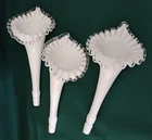 Set of 3 Fenton Silver Crest Epergne 10" Replacement Horns
