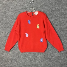 Vintage Andrea Gayle Womens Grandma Core Pullover Sweater Size Medium Cottage