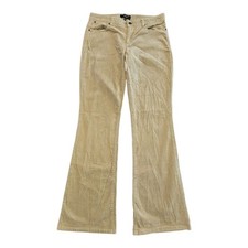 Talbots Pants Women's 6 Tan Beige Western Bootcut Corduroy Ribbed Pants Boho