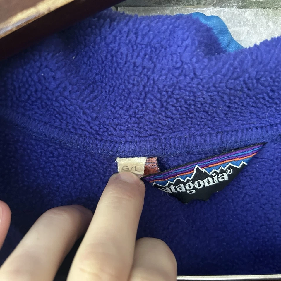 Vintage Patagonia T Snap pullover fleece made in the USA large 80s 90s - Image 4 of 4