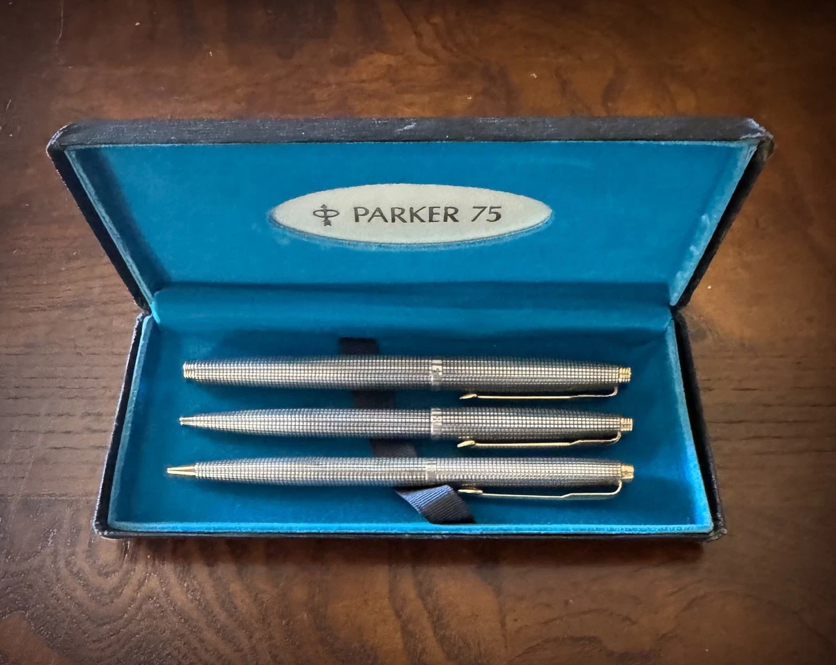 Parker Gold, 14K Nib Sterling Silver Collectible Fountain Pens for