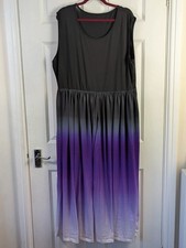 Black purple ombre long maxi dress 3xl