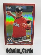 🔥🔥 2014 Topps Chrome #103 Jose Fernandez Red Refractor /25 Rookie Cup RARE