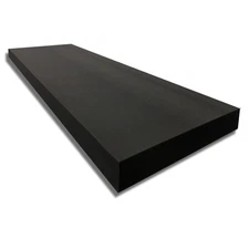 FoamTouch 2 Thick x 24 Wide x 72 Long Charcoal High Density Foam, Ideal for