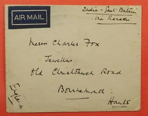 DR WHO 1930 INDIA SIBI AIRMAIL TO GB  173968