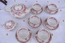 VILLEROY & BOCH Germany VALERIA Rot  Kaffee- Teeservice