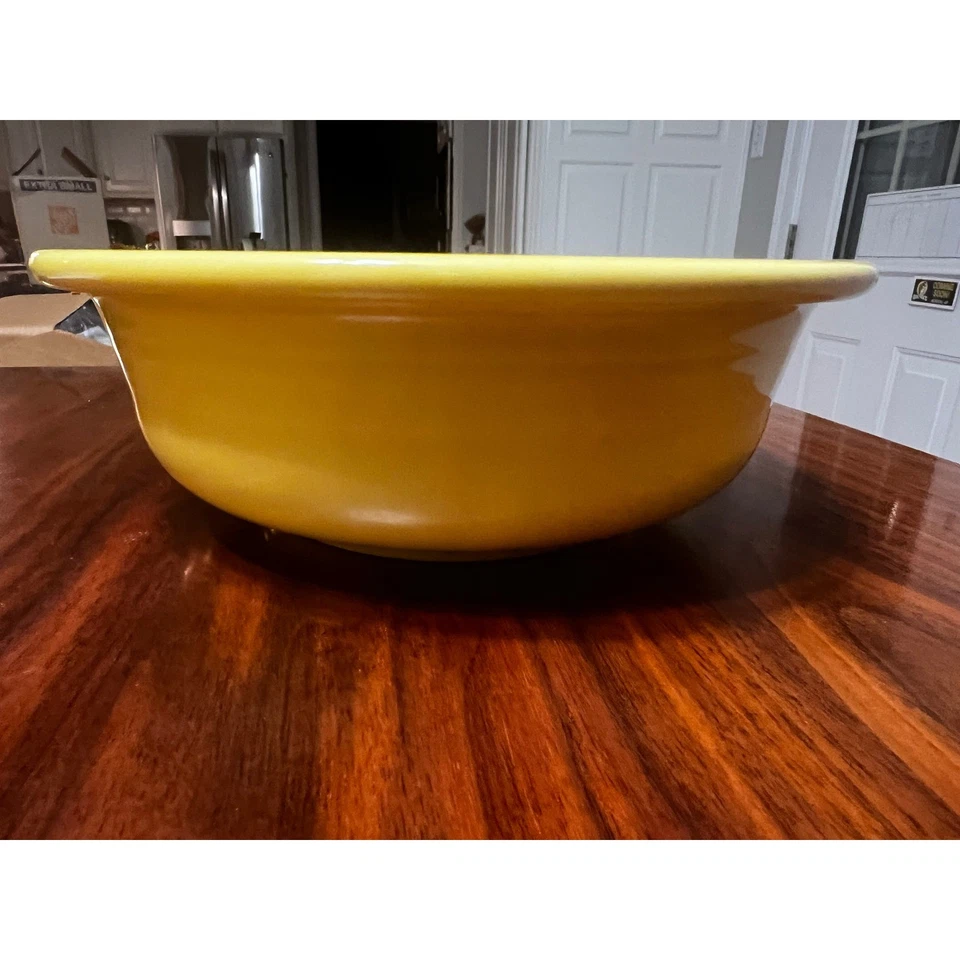 Vintage 1996 Fiesta Ware Sunflower Yellow Ceramic 8.25" Bowl Lead Free - Image 3 of 4