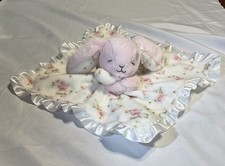 Little Me Pink Floral Bunny Baby Lovey Plush Stuffed Animal Toy Security Blanket