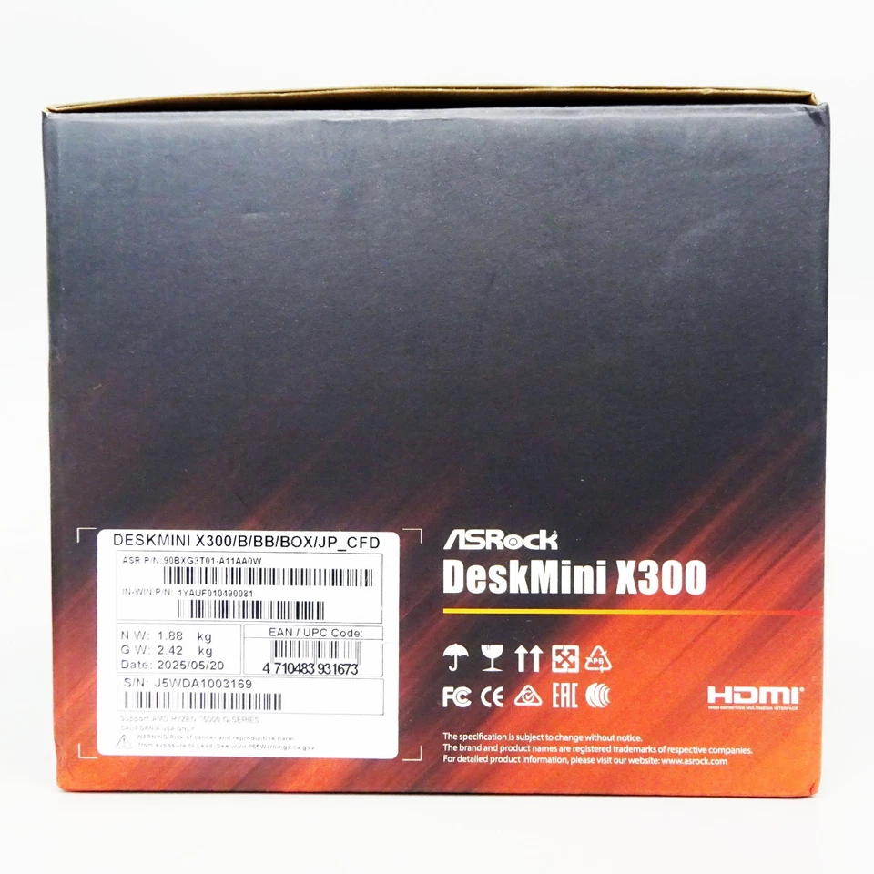 ASROCK AMD X300 Barebone PC AMD RYZEN 5000 Desktop Mini X300/B/BB/BOX/JP NEW - Image 4 of 4