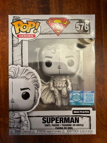 Funko POP SUPREME Superman Sketched Deco #576 LE-9500 w/ Protector In Hand