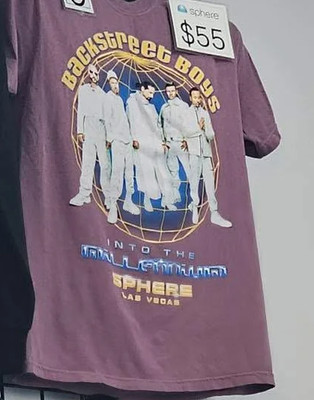 T-shirt Backstreet Boys 2025 - Édition Limitée Sphere Las Vegas - 11-13 Juillet, Taille S, Noir