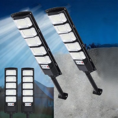 4 Pack 540LEDs 6500K Solar Street Lights Outdoor IP65 Waterproof Motion Sensor