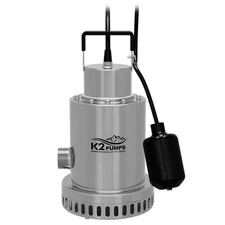 PRO 1/2 HP Stainless Steel Sump Pump with Piggyback Tethered Switch