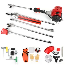 52cc 5in1 Multifunctional Pole Saw Petrol Hedge Trimmer Chainsaw Brush Cutter B9