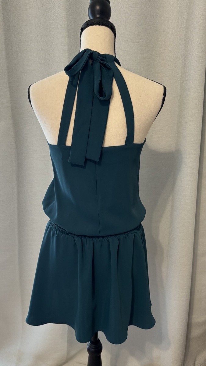Amanda Uprichard - Halter Mini Dress - Dark Green - Petite