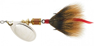 Mepps Aglia Dressed Inline Spinner, Silver, 1/6 oz., Size 2