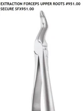 DENTAL EXTRACTION FORCEPS UPPER ROOTS #951.00 SECURE SFX951.00 Professional Comp