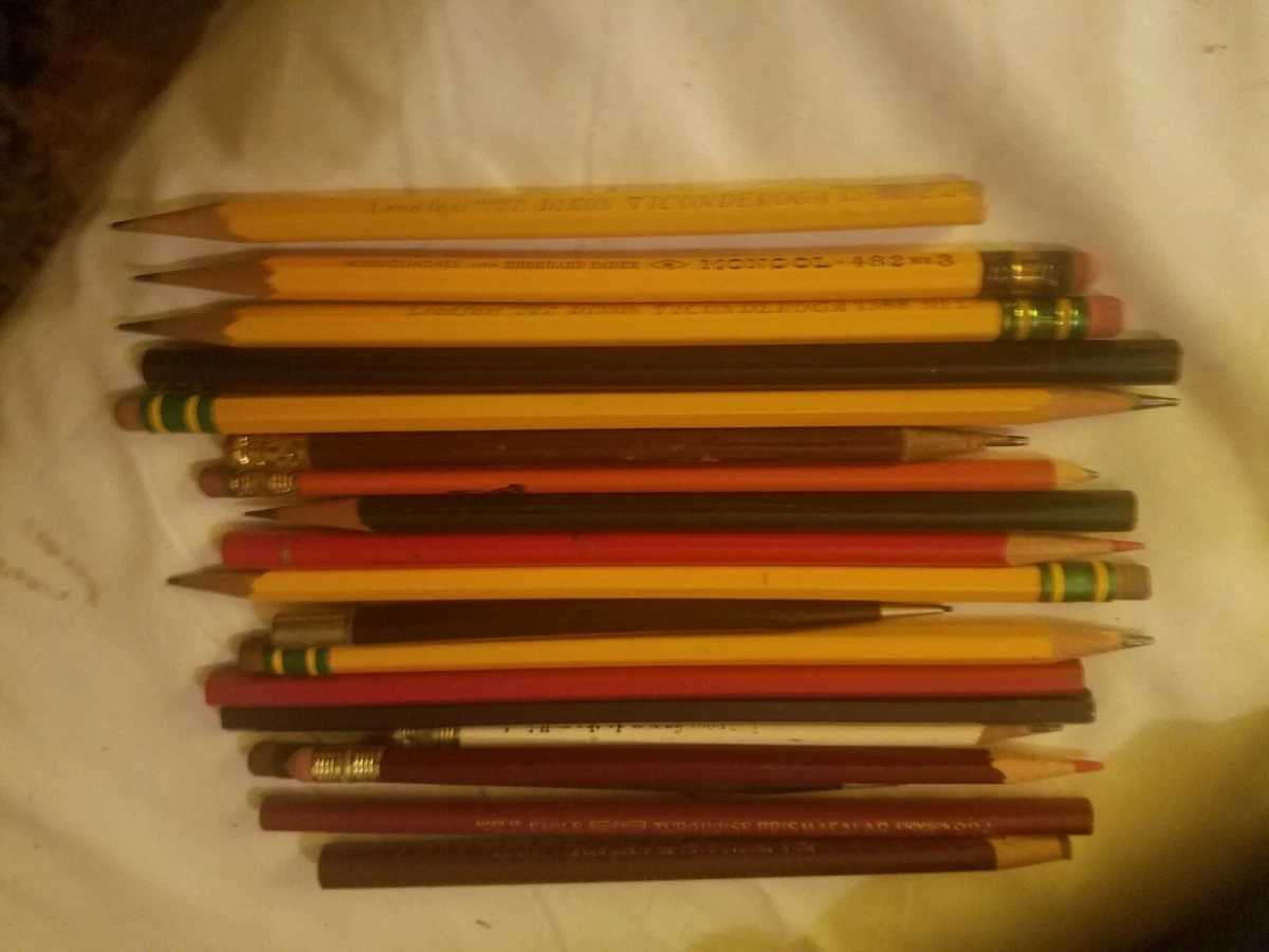 19 Assorted Vintage Pencils Colored Mechanical Regular Various Brands