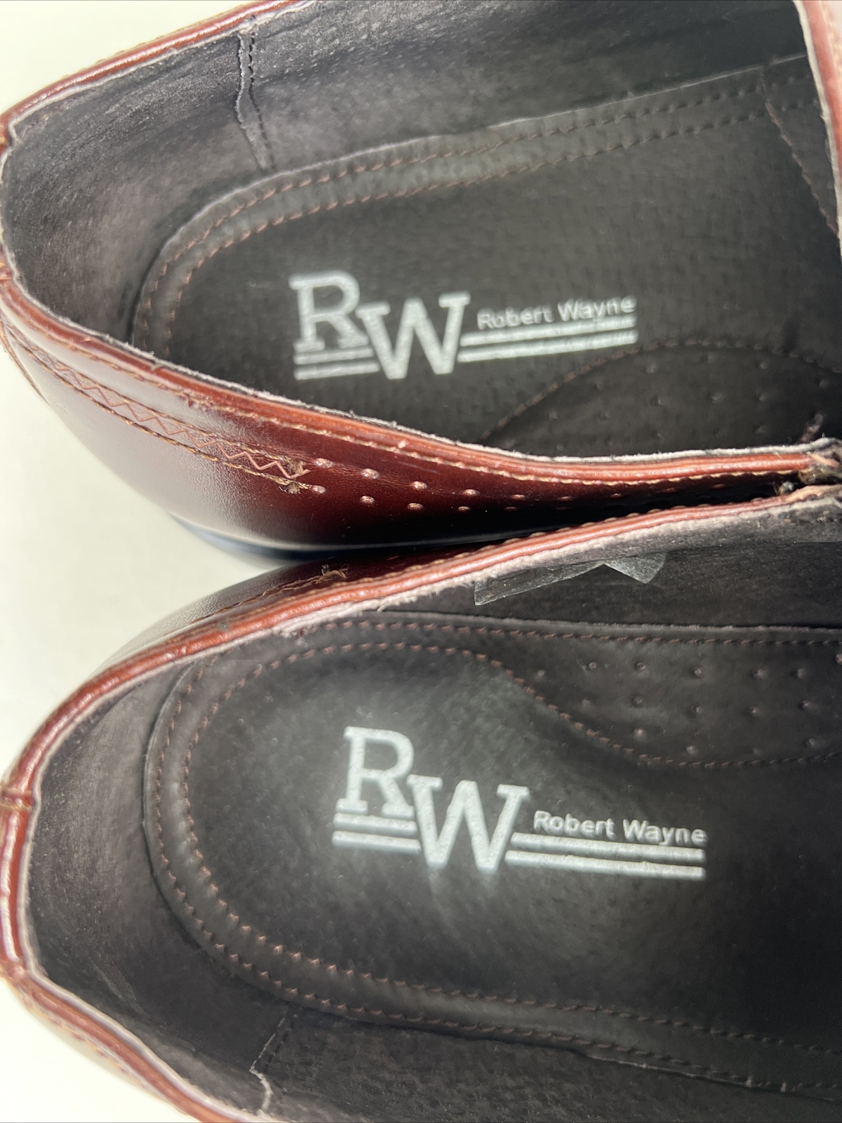 SAOLA Scarpe eleganti RW Robert Wayne da uomo in pelle marrone taglia 10 D