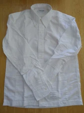 NWOT Thom Browne White Oxford Flat Bottom Button Down Collar TB1 14.5-32