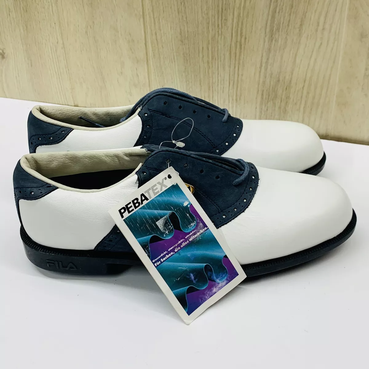 semester Bliv oppe Regnbue Fila Pebatex Women's Leather White- Blue Golf Shoes Size 9.5 With Metal Cleats | eBay semester Bliv oppe Regnbue Fila Pebatex Women's Leather White- Blue Golf Shoes Size 9.5 With Metal Cleats | eBay