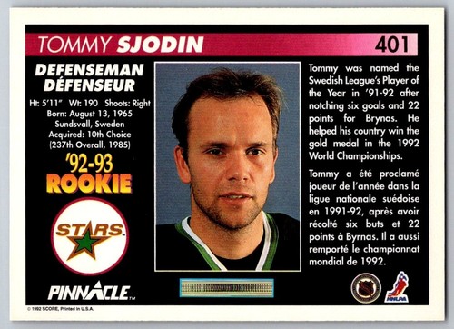 1992-93 Score Pinnacle Hockey #391 to #420 - Rookie cards PICK FROM LIST - Picture 25 of 63