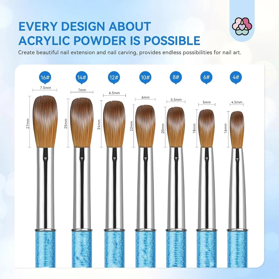 Pinceles Para Acrilico 100% Kolinsky Cepillo De Acrílico Profesional Para Uñas - Image 4 of 4