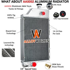 4-Core Tractor Radiator For John Deere 2440 2640 Models #AR90945, AR90947