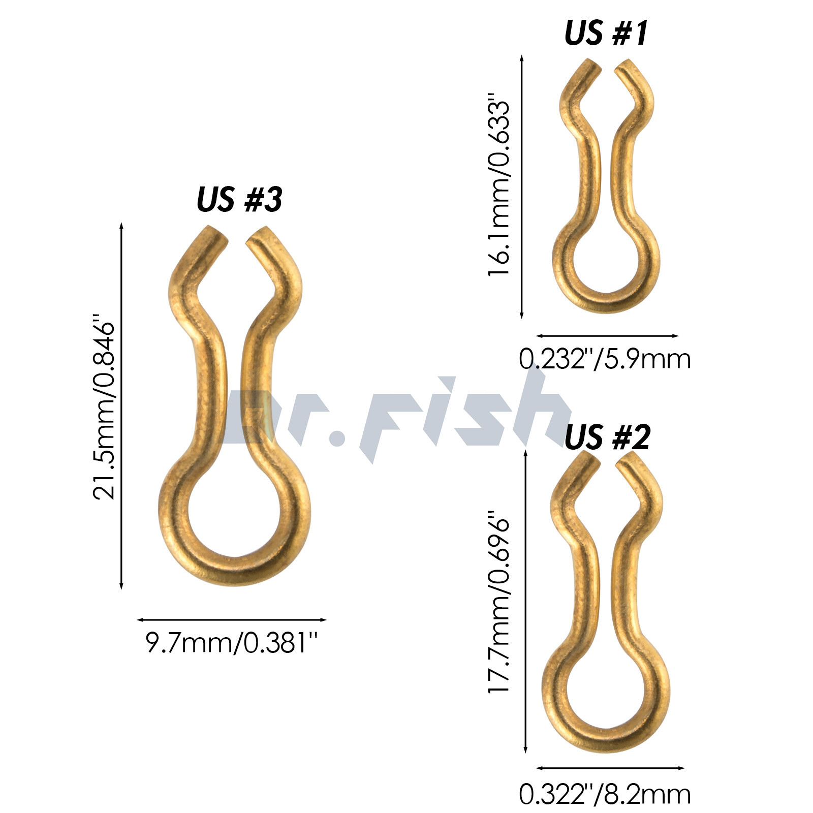 100/200/500/1000pcs Brass Sinker Eyes Eyelets Size 1 2 for Lead