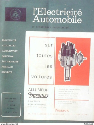 L'électricité automobile 1966 # 321-22 Fiat 100R Usine Marchal-Motorola Blois - Picture 1 of 3