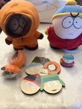 Vintage jumbo Cartman & Kenny & South Comedy Central park sign Squeezie All1998