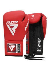 Image of RDX PF APEX Competition/Fight Lace Up Boxing Gloves 8Oz Red/Black