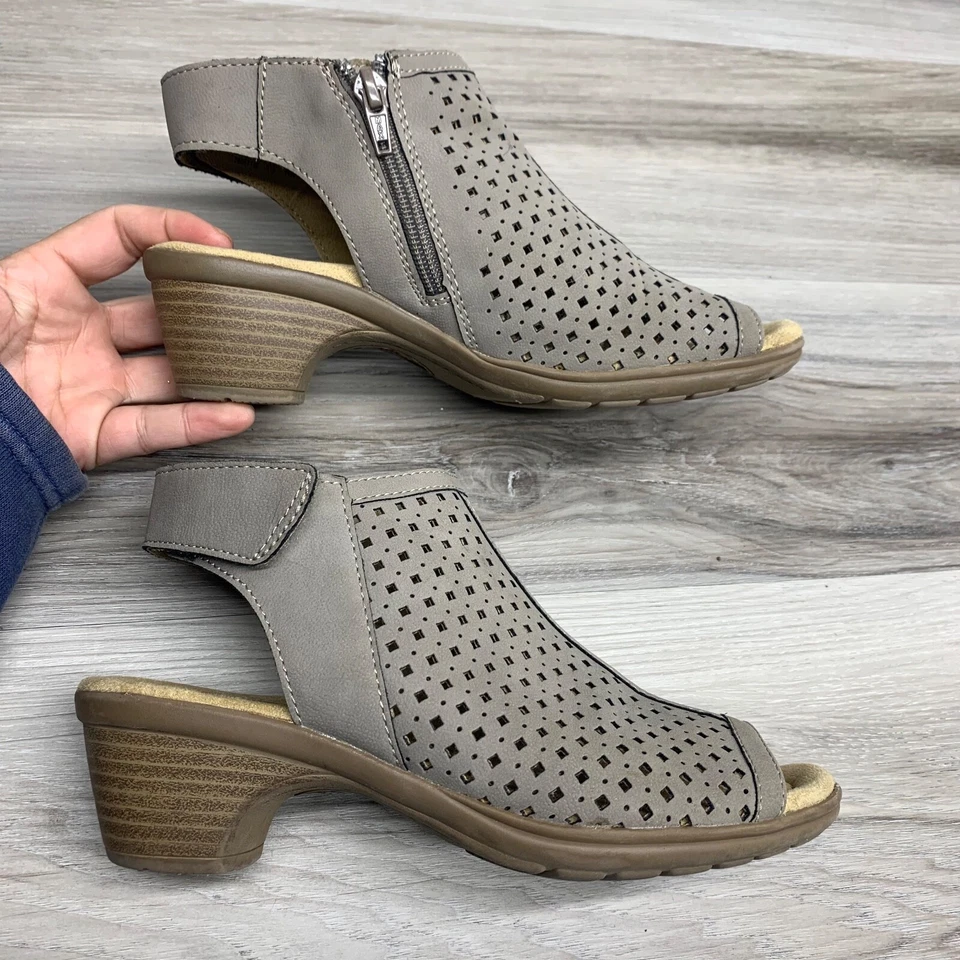 Zapatos Earth Spirit Gelron Zapatos Eslinga Trasera Tacón Perforado Zapatos Mujer Talla 6.5 Foto 2 de 4