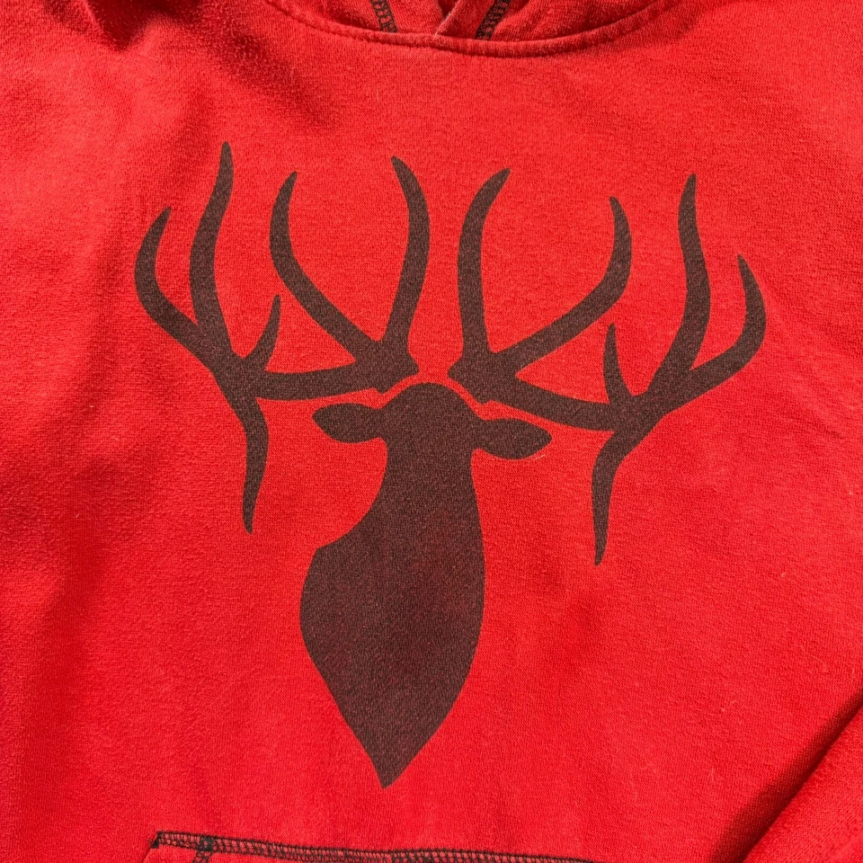 King's Camo Hoodie Mens Large Pullover Elk Red Hunting Deer Buck Rare VTG Pocket - Image 4 of 4