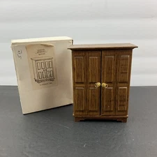 Concord Miniatures Wooden Armoire Doll House Cabinet Vintage- Made in Taiwan
