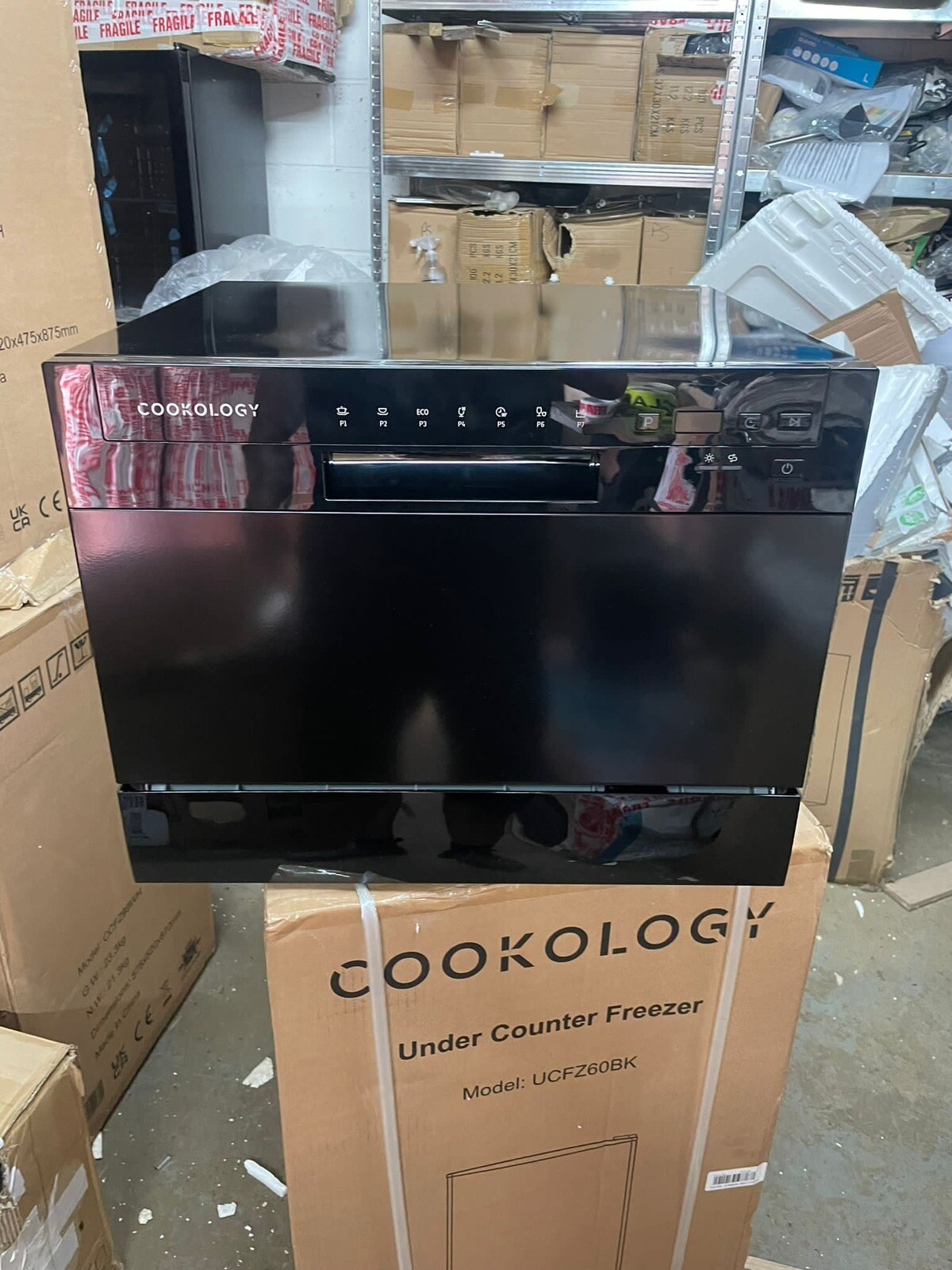 Cookology CTTD6BK Mini Counter Top Dishwasher Black for sale online