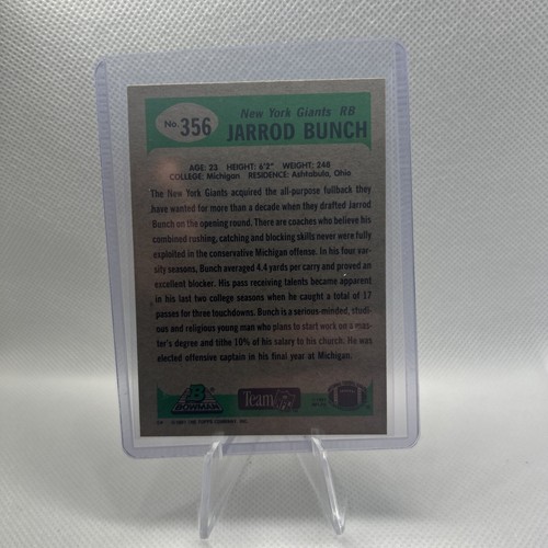 Jarrod Bunch Michigan Wolverines 1991 Bowman #356 RC Ashtabula Ohio - Picture 2 of 2