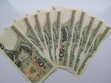 Polish banknotes - 1988 - 10 x 50 zlotych - UNC (see corners) - new/Uncirculated
