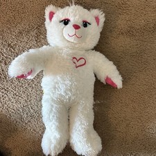 Build A Bear White And Pink Cat Marie Sparkle Sassy Kitty 18"