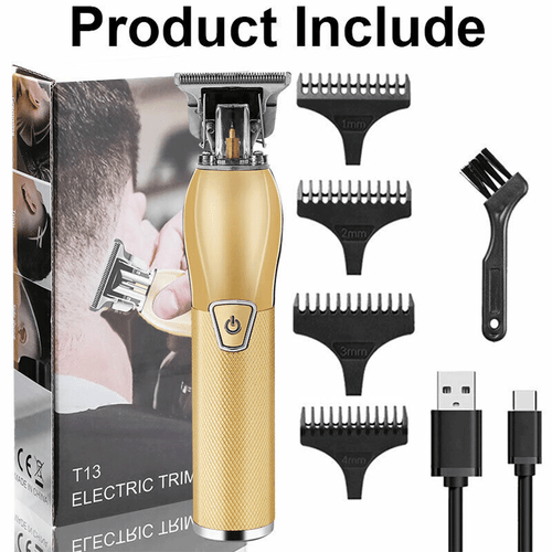 Pro Hair Clippers Men's USB Cordless Trimmer T-Blade Head Shaving Machine Barber - Picture 12 of 15