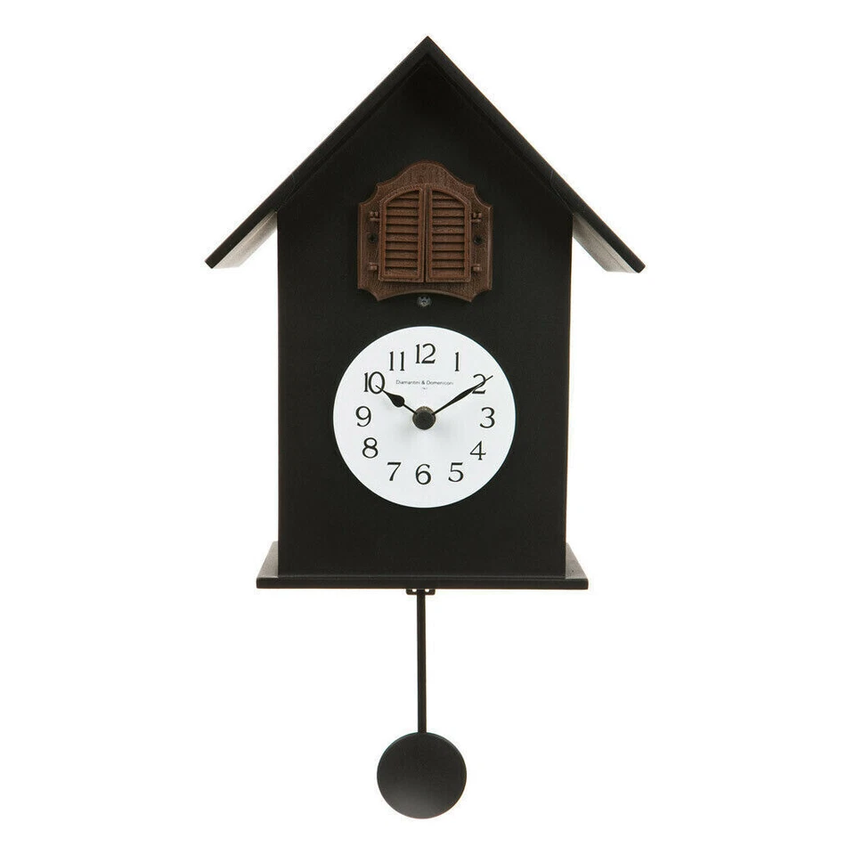 216 Schwarz Kuckucksuhr mit Pendel Domeniconi made in Italy - Bild 1 von 1