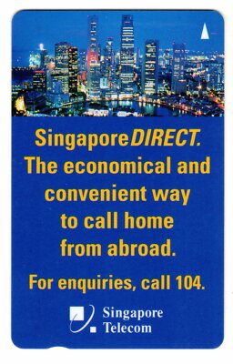 TK Telefonkarte, Singapure Telecom, 5$, voll