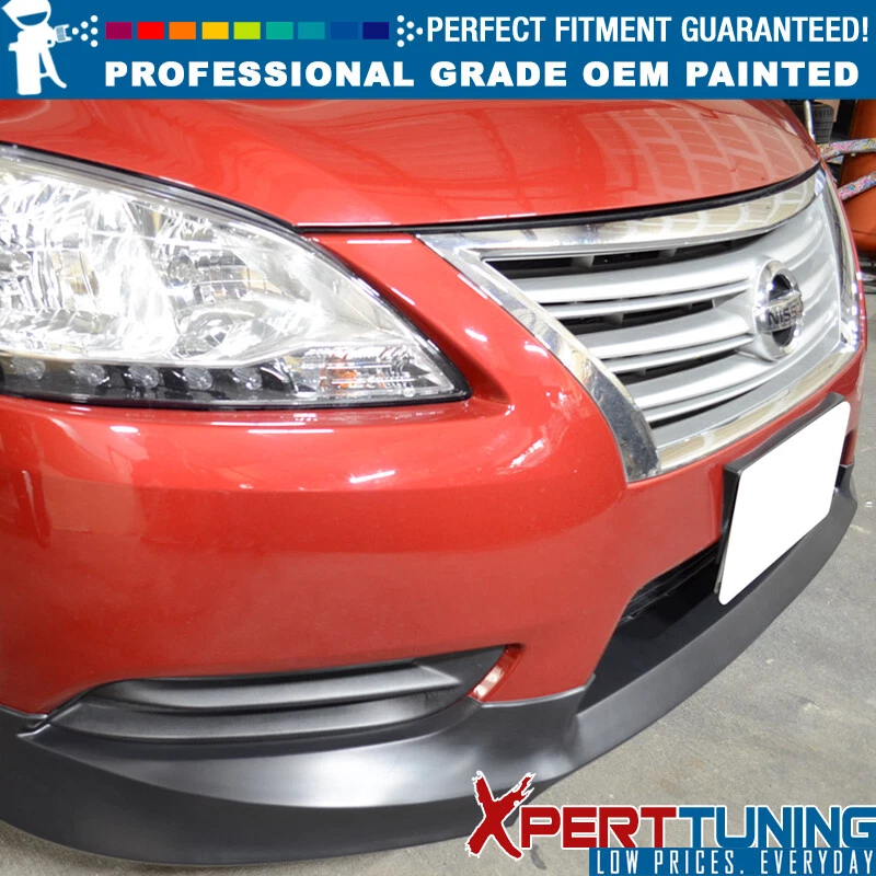 Fit For 13-17 Nissan Sentra Front Bumper Lip Spoiler Body Kit PP OE Style Foto 3 de 4