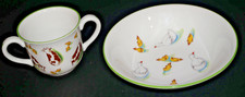 Tiffany Co. Tiffany Farm Fine Bone China toddler two handle cup saucer