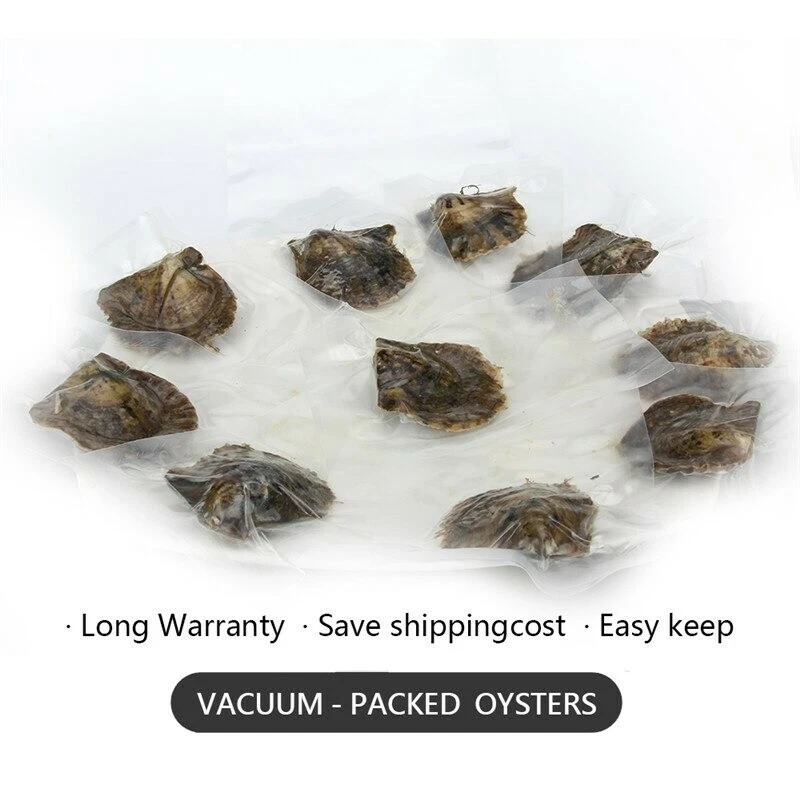 CLUCI 10 Pcs 11-12mm Big Edison Pearls in Oysters Round Single Packaged Genuine - Image 2 of 4