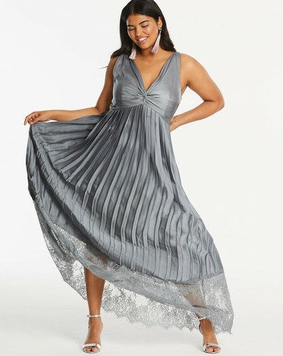 Pleated Maxi Evening / Prom Dress Size 
