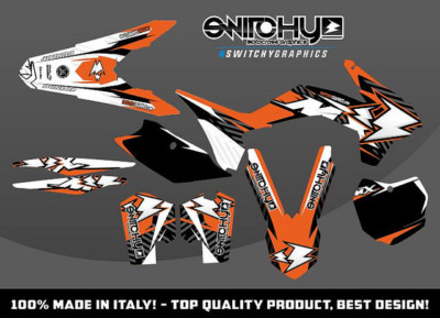 KIT AUFKLEBER GRAFIKEN DROP BLACK für Motorrad SX F 250 450 2013 2014 DECALS DEKOR 