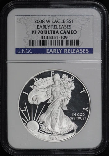 2008-W American Silver Eagle NGC PF-70 Ultra Cameo Early Release
