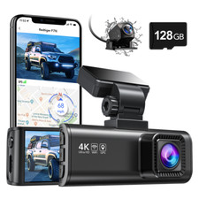 REDTIGER F7N 4K Dual Dash Camera Front and Rear Dash Cam with 128GB SD Card