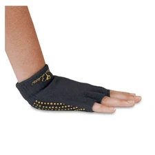 Wai Lana Yoga Gloves - Black With Gold (One Size Fits Most)